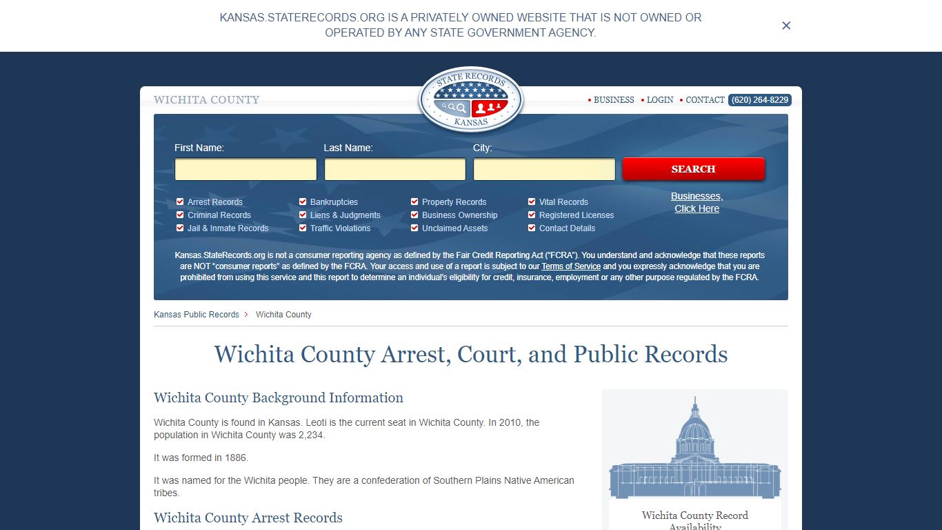 Wichita County Arrest, Court, and Public Records